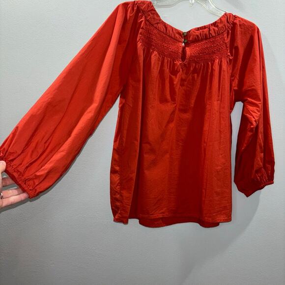 Maeve Anthropologie Jessie Smocked Swing Blouse Size XS - Picture 7 of 16